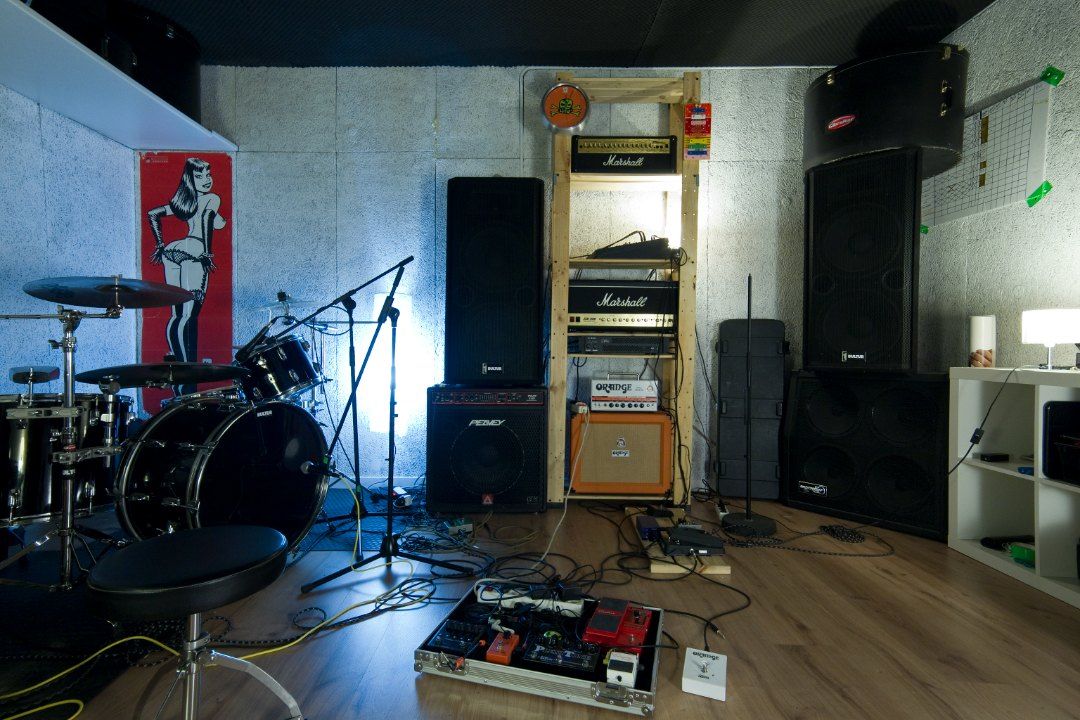 una de las salas con los instrumentos de un grupo